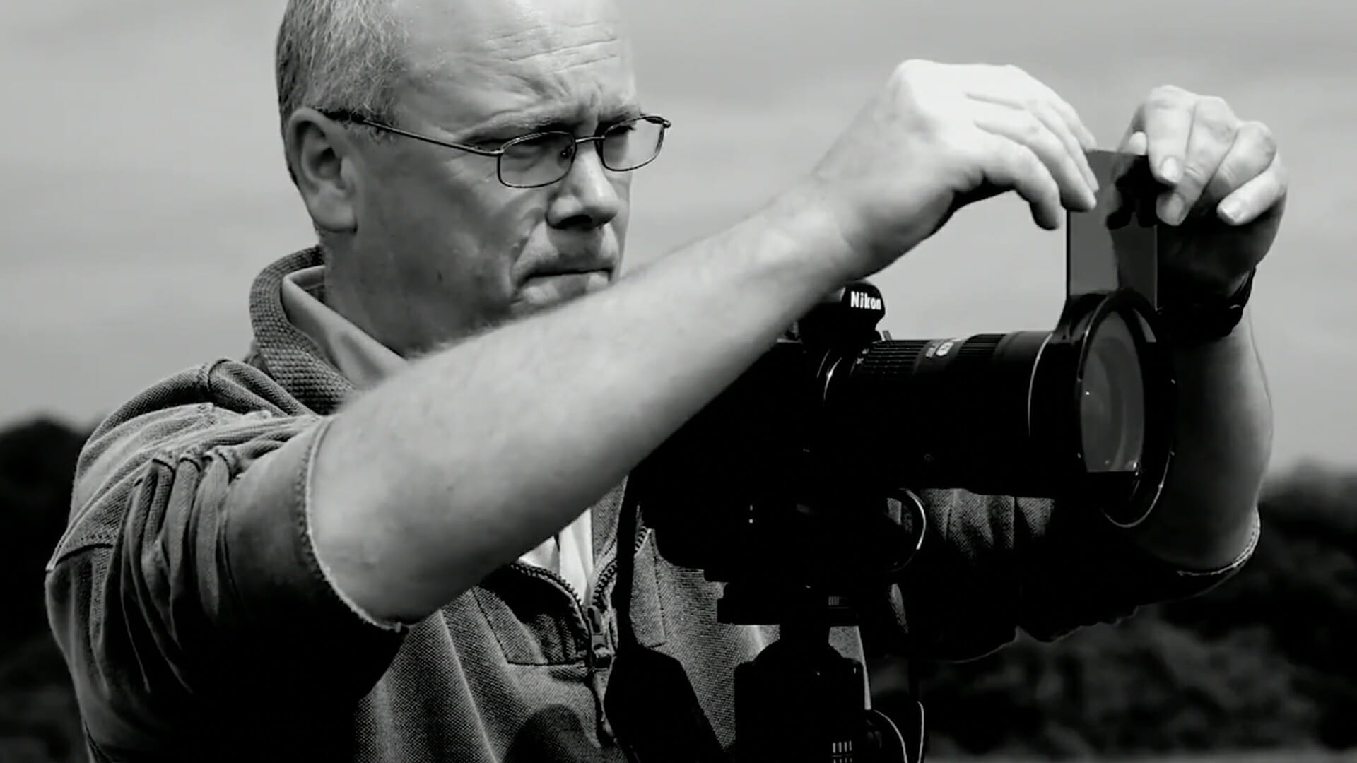 Jeremy Walker applying a filter